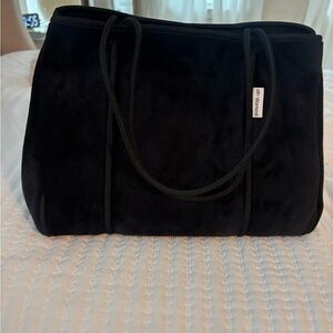 Ah dorned brand black velour tote